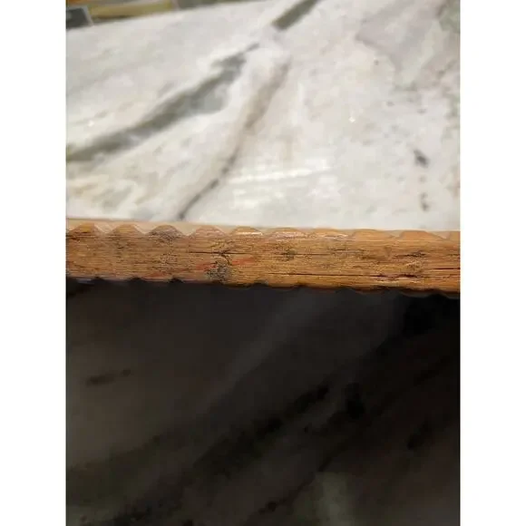 Antique Vintage Hand Painted Chinese Wooden Wash Board Scrub Board Red Floral - Picture 5 of 7